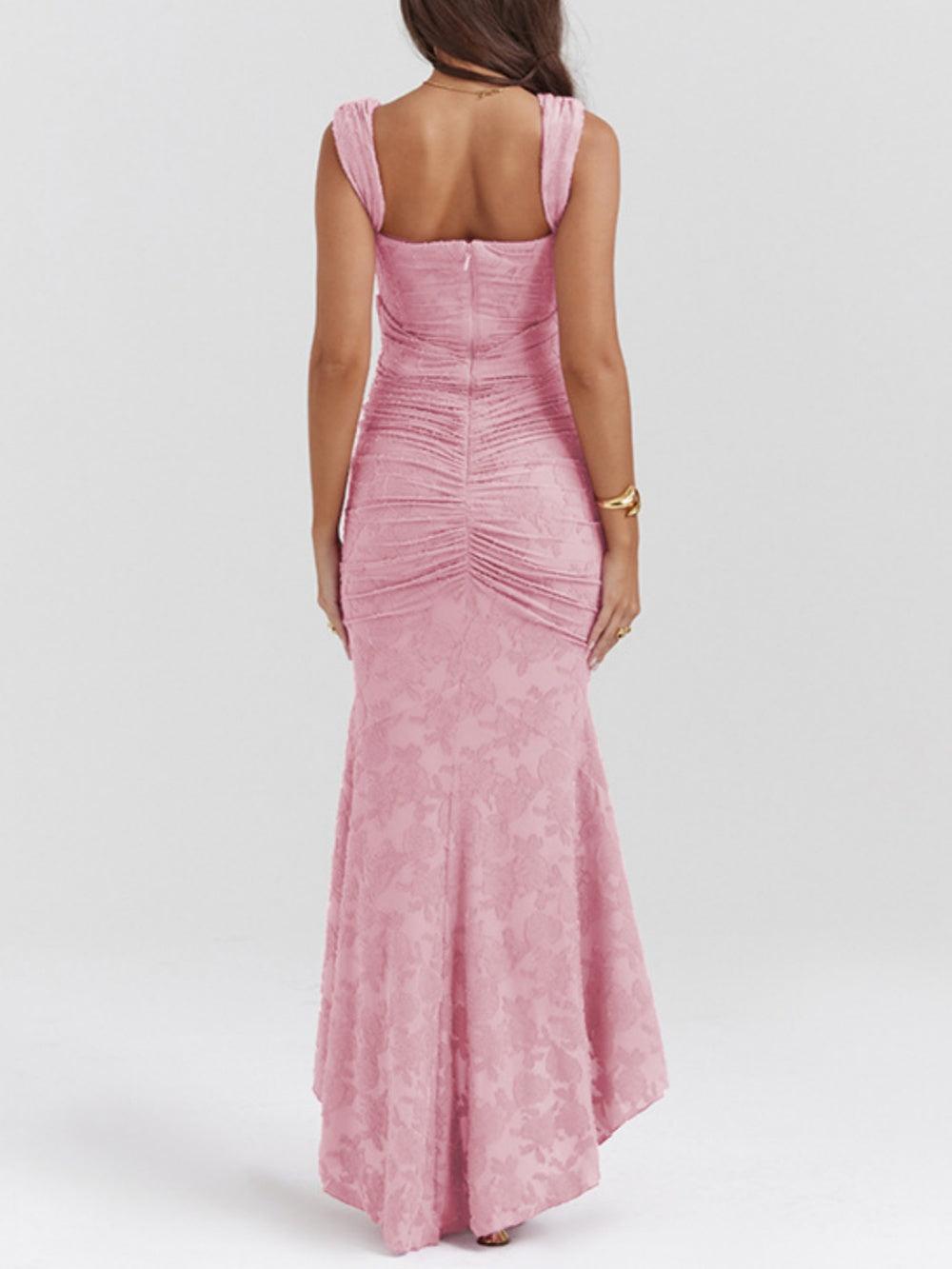 Giulia | Vestido maxi floral azul campanula