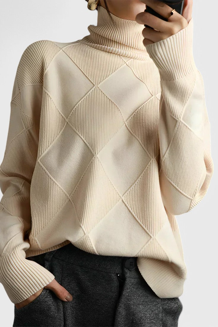 Jersey de Cuello Alto de Cachemira Jasmine