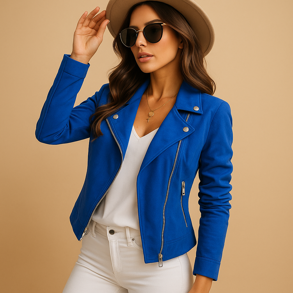 Blazer casual de mujer con cremallera y mangas largas | Milou