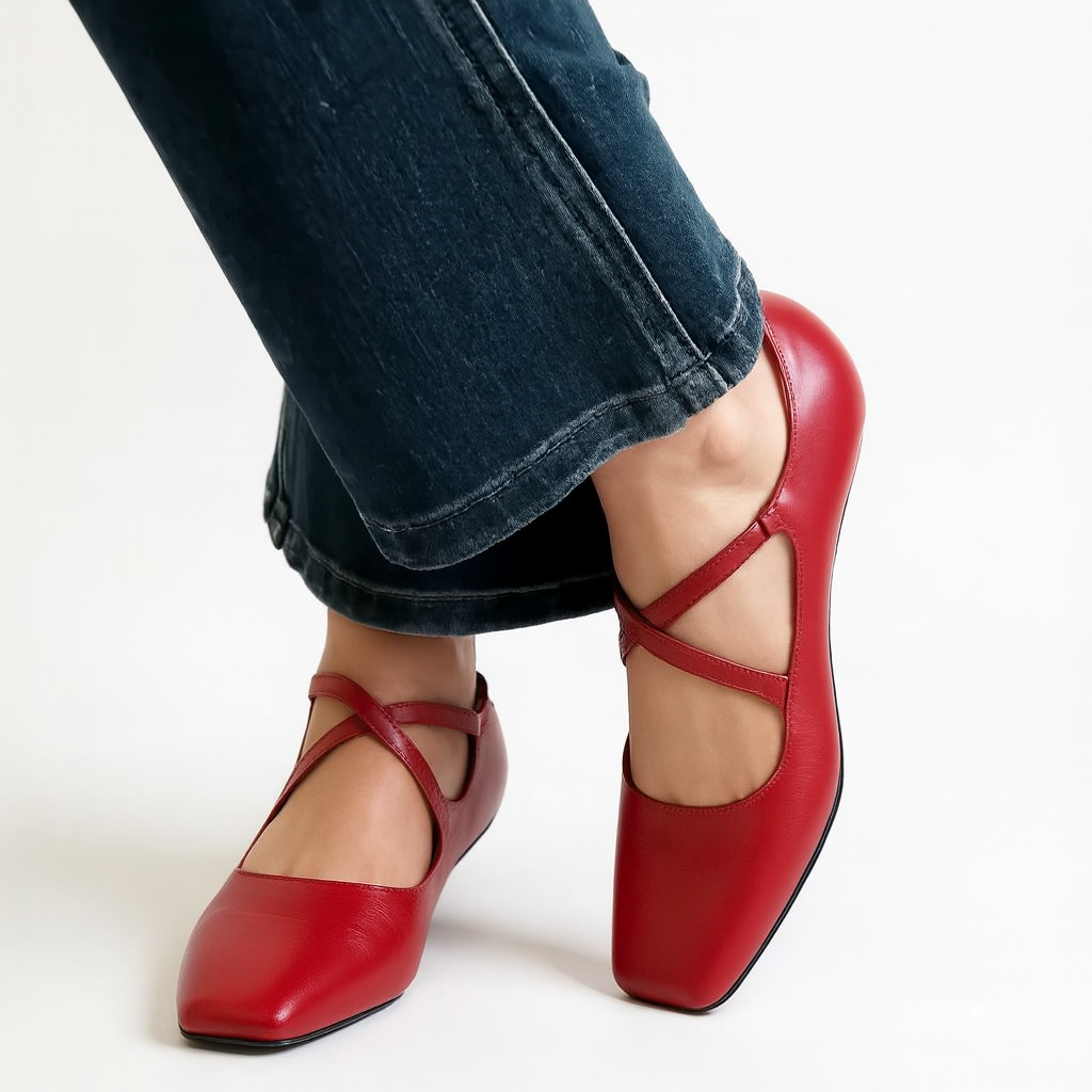Clara | Zapatos de piel con elegancia cruzada