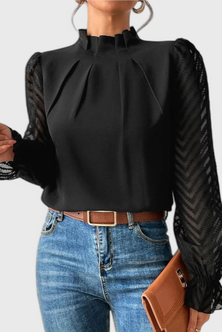 Helga Blusa de Manga Larga Náutica