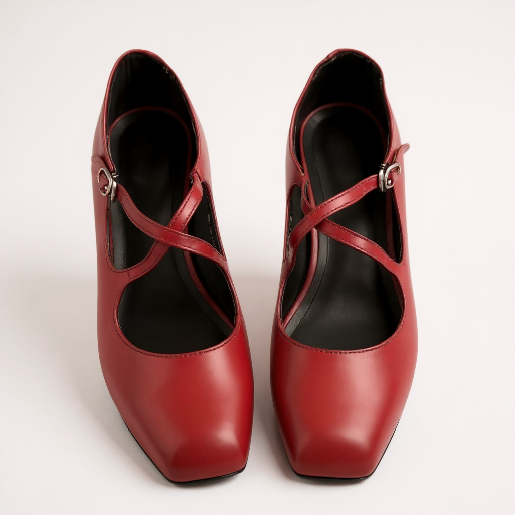 Clara | Zapatos de piel con elegancia cruzada