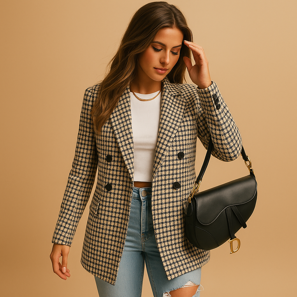 Blazer ajustado de corte clásico para mujeres | Merel