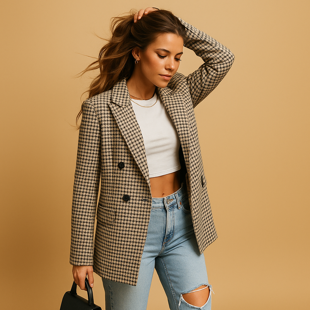 Blazer ajustado de corte clásico para mujeres | Merel