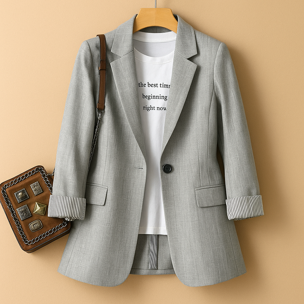 Blazer casual ligero con mangas largas para mujeres | Evelien