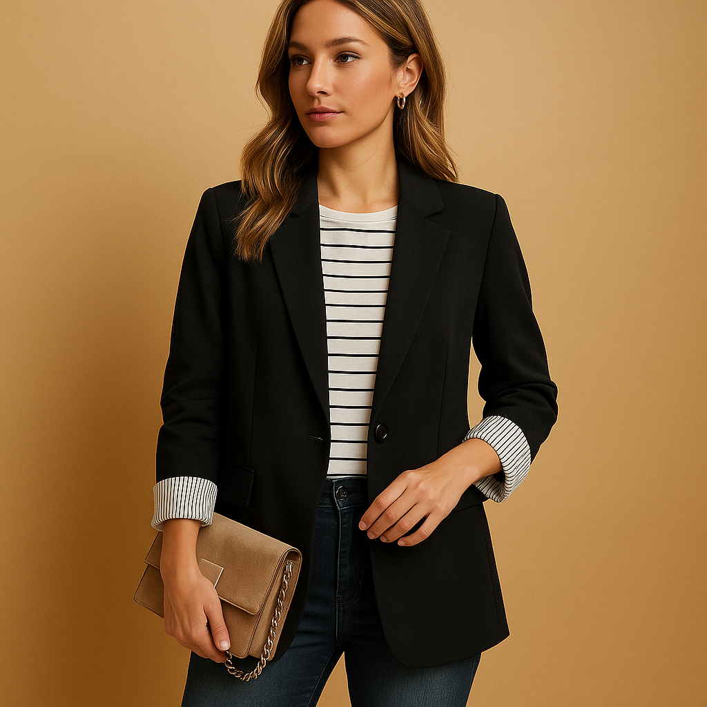 Blazer casual ligero con mangas largas para mujeres | Evelien
