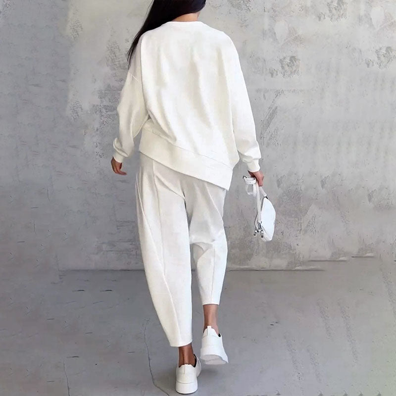 Conjunto DuoLine™ de Dos Piezas con Cuello Redondo y Mangas Largas