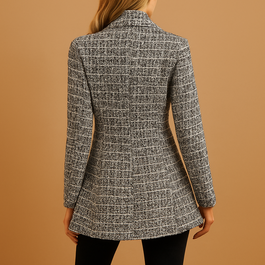 Blazer a cuadros con ajuste entallado para mujeres | Mirte