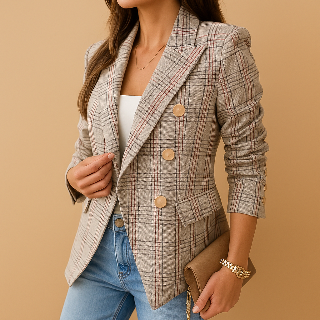 Blazer entallado con detalles elegantes para mujeres | Renée