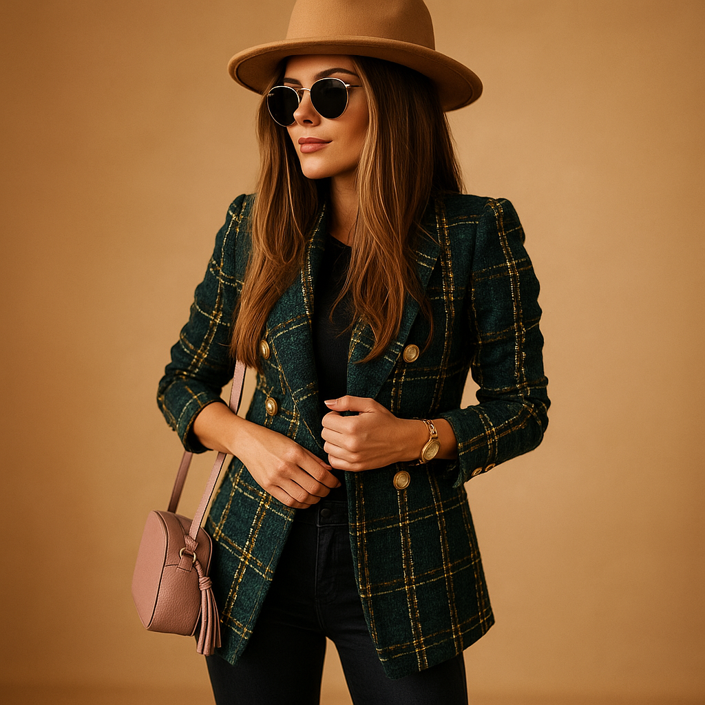 Blazer ajustado con corte elegante para mujeres | Tessa