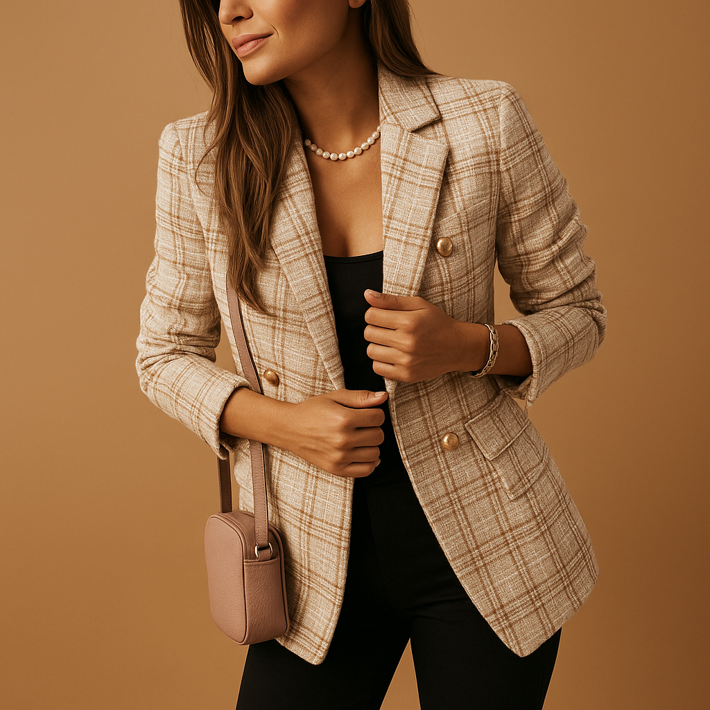 Blazer ajustado con corte elegante para mujeres | Tessa