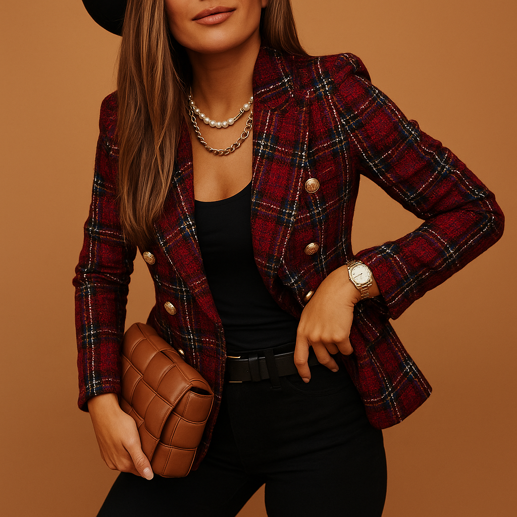 Blazer ajustado con corte elegante para mujeres | Tessa