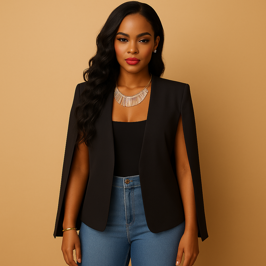Blazer de mujer ajustado con detalles elegantes en los hombros | Isabelle