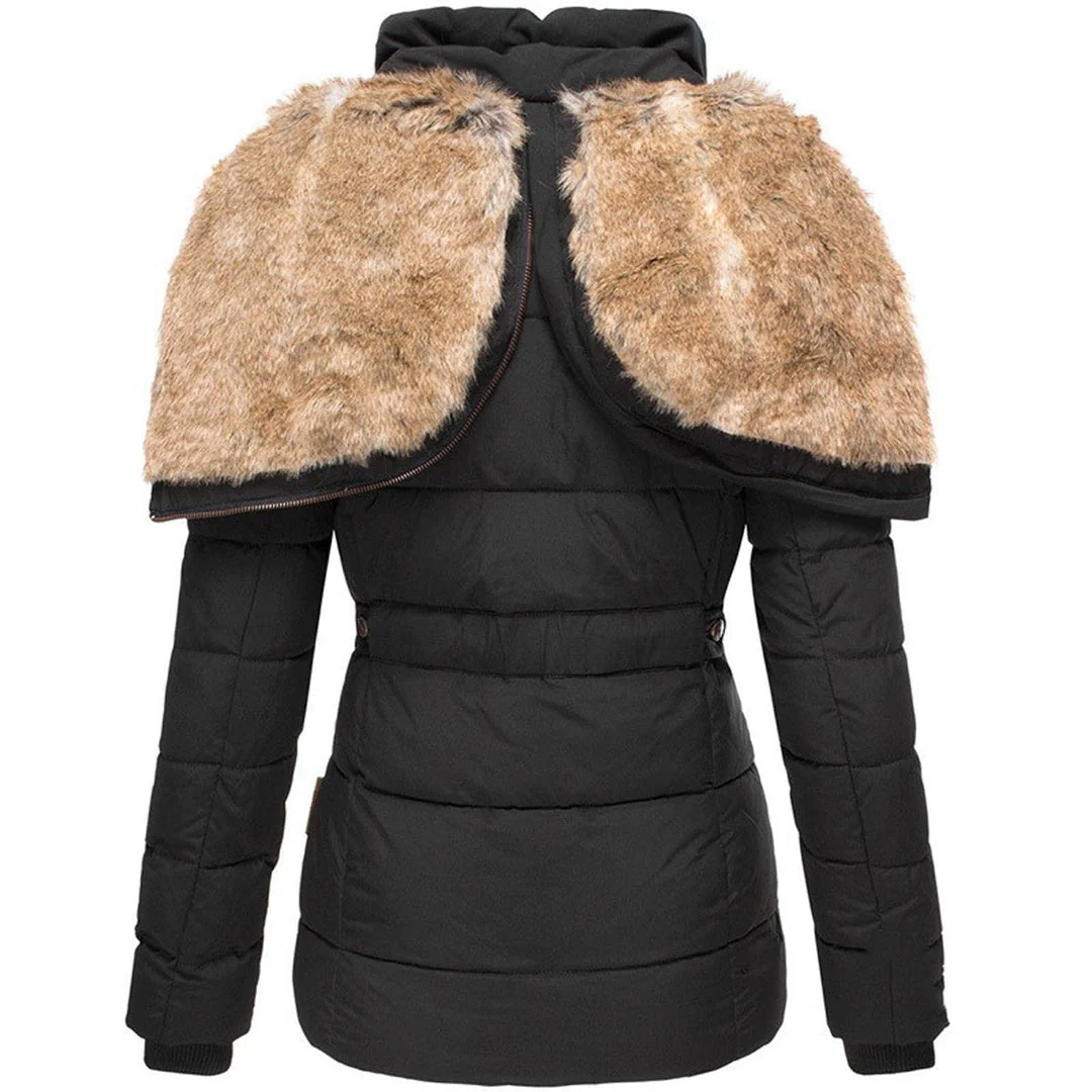Chaqueta Acolchada Anamaria con Capucha y Diseño Ajustado