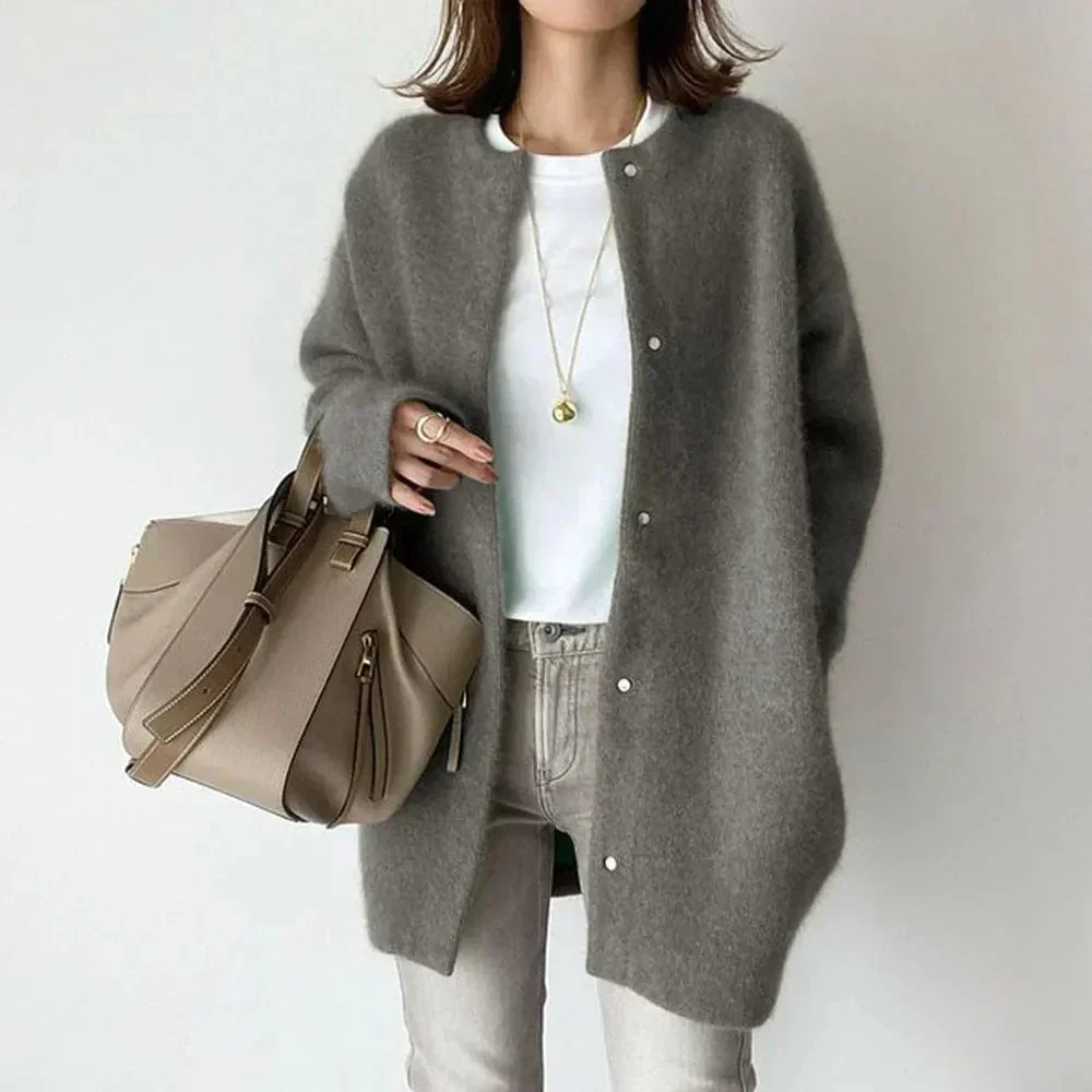 Vanna Chaqueta de Punto Lujosa con Botones