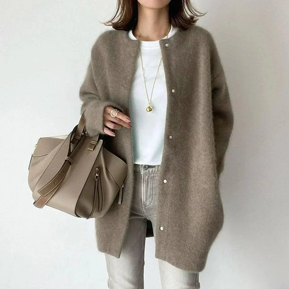 Vanna Chaqueta de Punto Lujosa con Botones