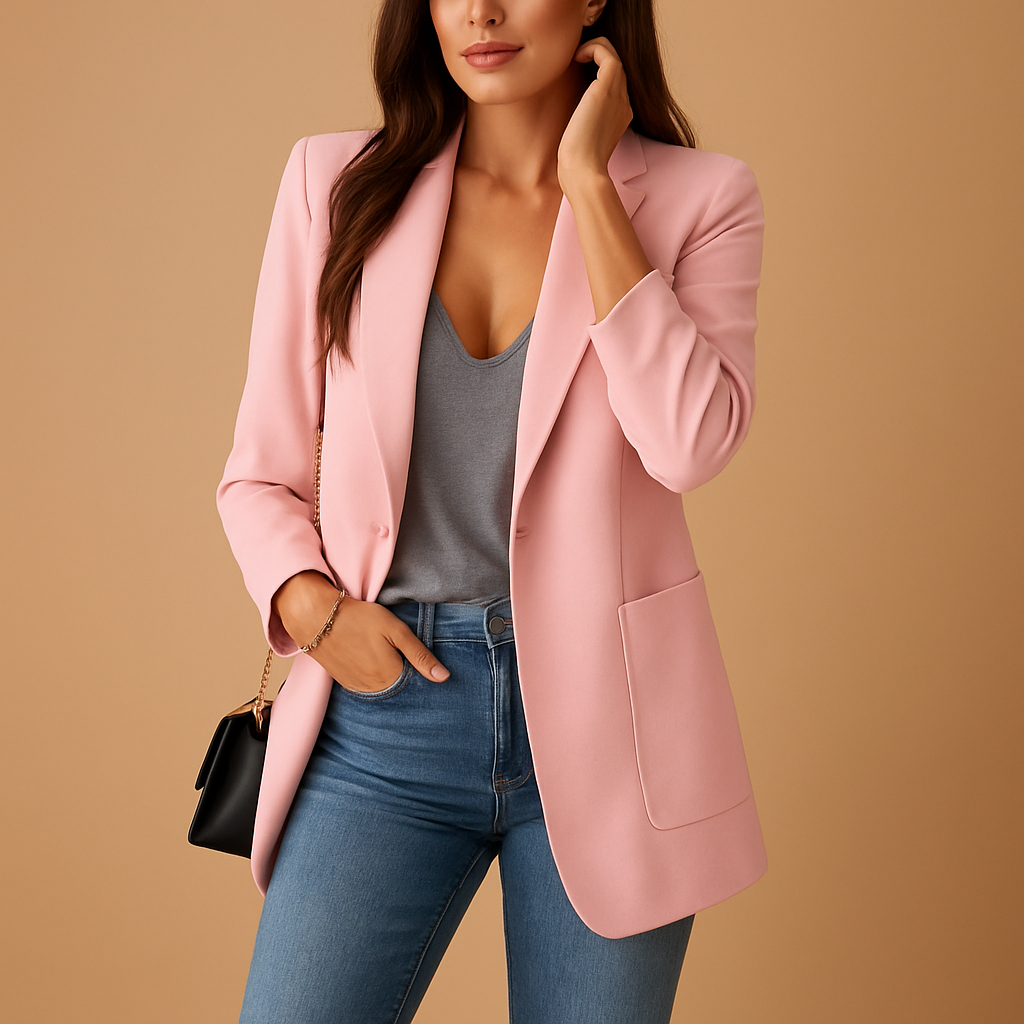 Blazer largo con corte slim para mujer | Elise