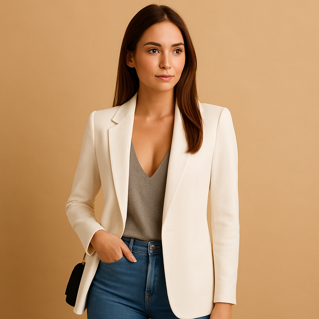 Blazer largo con corte slim para mujer | Elise