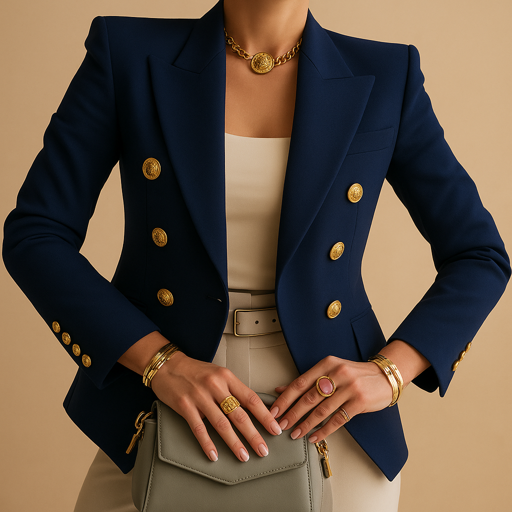Blazer largo elegante para mujeres | Lavina