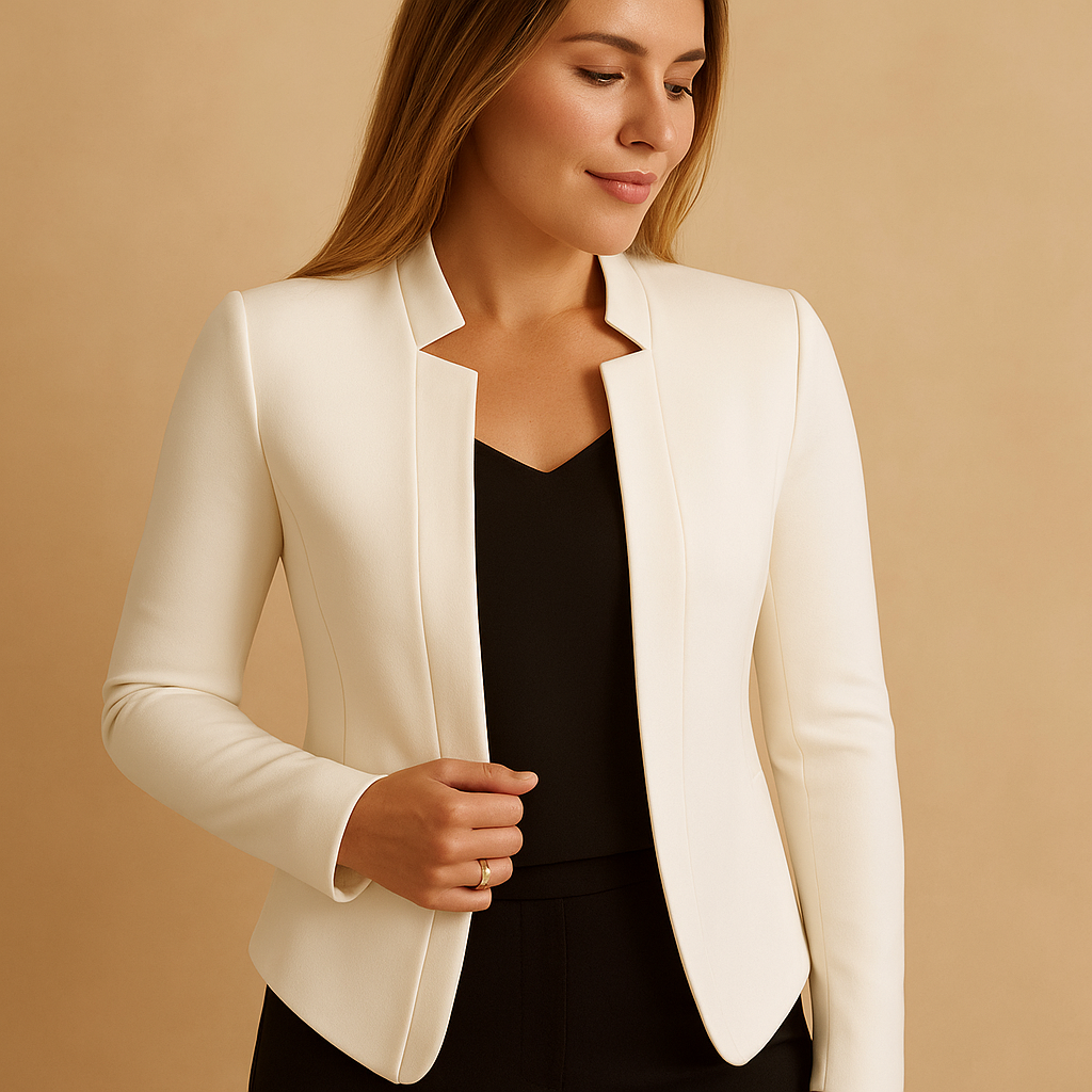 Blazer ligero con cuello de solapa para mujeres | Karlijn