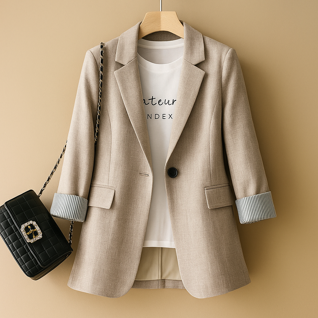 Blazer casual ligero con mangas largas para mujeres | Evelien