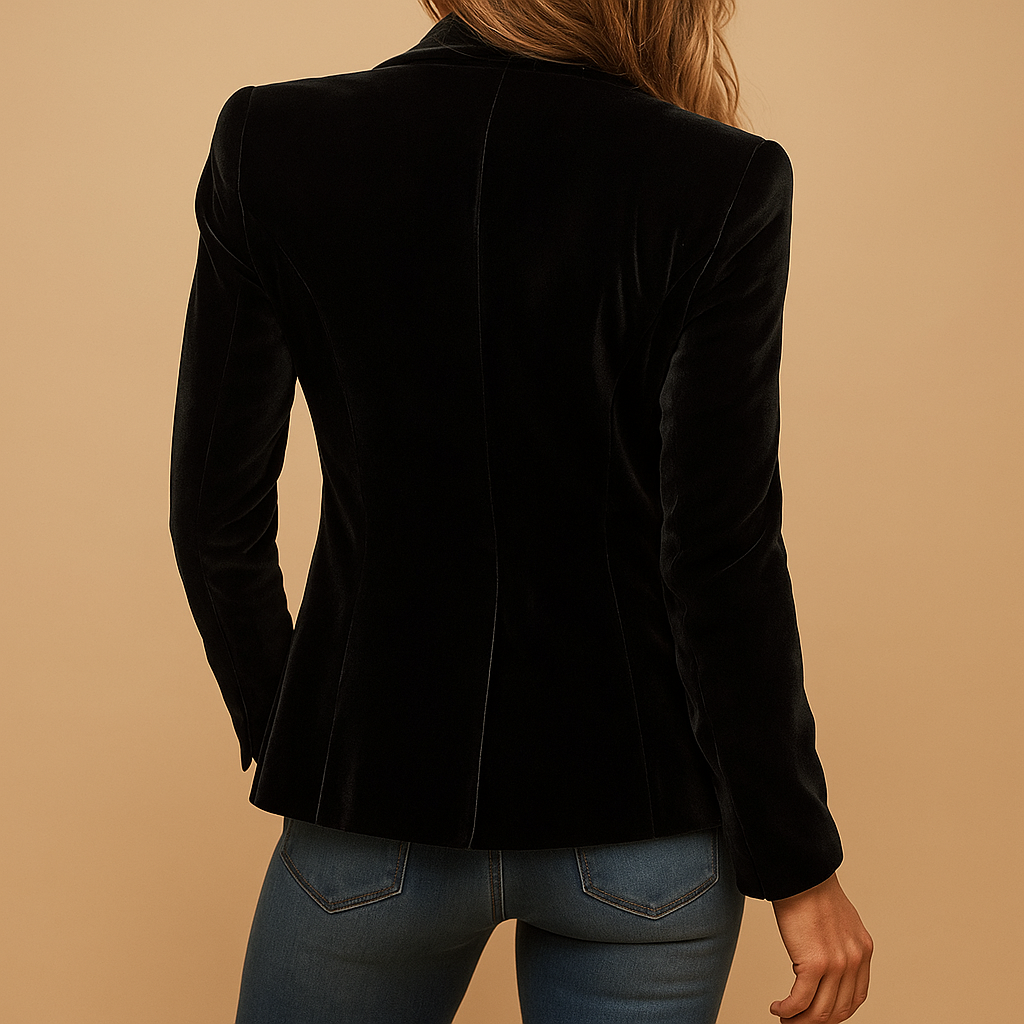 Blazer slim-fit retro con solapas y bolsillos para mujeres | Evelien