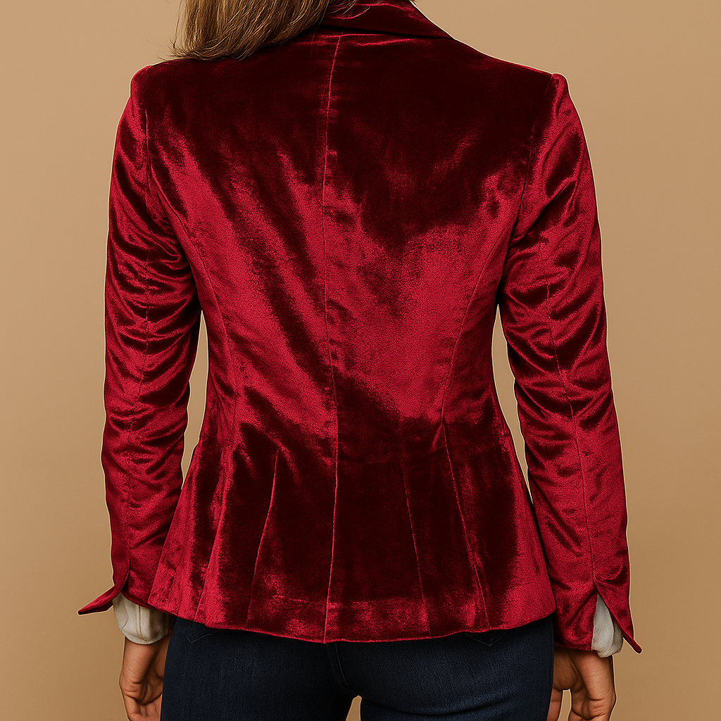 Blazer slim-fit retro con solapas y bolsillos para mujeres | Evelien